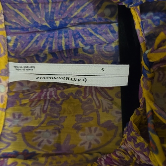 Anthropologie The Marais Printed Chiffon Dress. Multicolored. Size Small. NWOT. - Picture 14 of 15